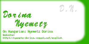 dorina nyemetz business card